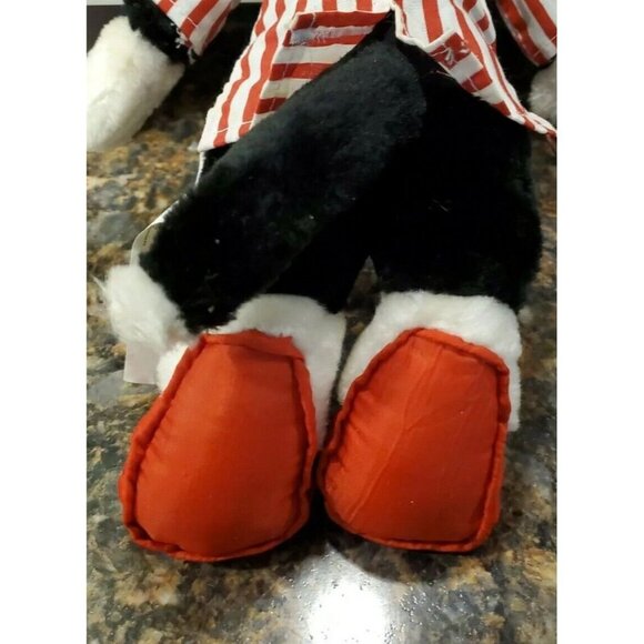 Looney Tunes Warner Bros Sylvester Cat Plush 12" 1997 in Night Shirt Hat slipper - Picture 9 of 9